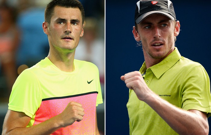 Bernard Tomic (L) and John Millman; Getty Images