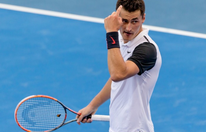 Bernard Tomic has drawn praise from Milos Raonic ahead of their semifinal in Brisbane. Picture: TENNIS PHOTO NETWORK