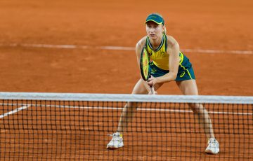 July 27: Ellen Perez and Daria Saville in action during their round 1 doubles match against Coco Gauff and Jessica Pegula at Roland Garros at Paris 2024 Olympics in France. Photo by TENNIS AUSTRALIA / ANDY CHEUNG