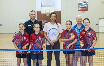 Photography of the Tennis Queensland Racquet Roadshow at Port Douglas State School, 14 Oct 2024.