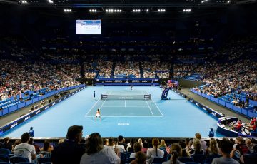 December 29: A general view at RAC Arena in Perth on Sundau, December 29, 2024. Photo by TENNIS AUSTRALIA/ MATT JELONEK