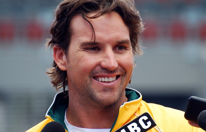 Australia's new Davis Cup captain Pat Rafter talks to the media in Brisbane. TENNIS AUSTRALIA