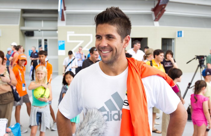 Fernando Verdasco at his Brisbane International 2011 press conference. Tennis Australia.