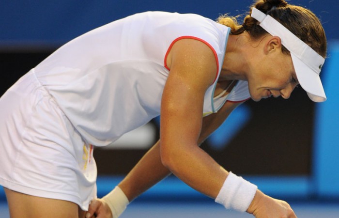 Stosur in her loss to Petra Kvitova.