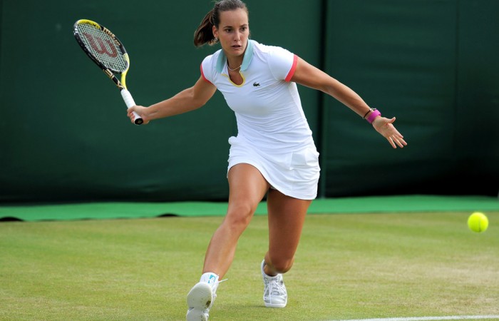 2nd round Wimbledon action from Jarmila Gajdosova. Getty Images.