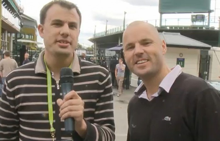 Pete Marcato (left) and Paul Kilderry at Wimbledon. 