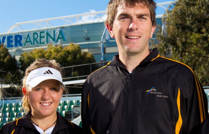 Anja Dokic and Joe McCarthy, Melbourne, 2011. TENNIS AUSTRALIA