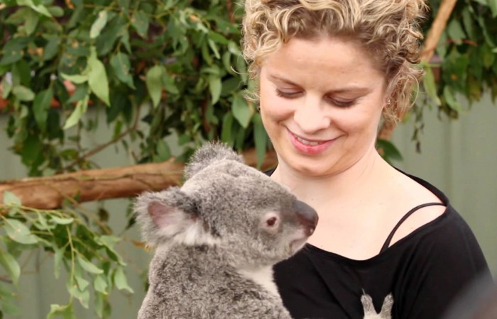 Kim Clijsters meets the koalas