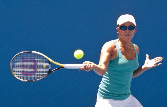 Arina Rodionova at the Australian Open 2012 Playoff; Mae Dumrigue