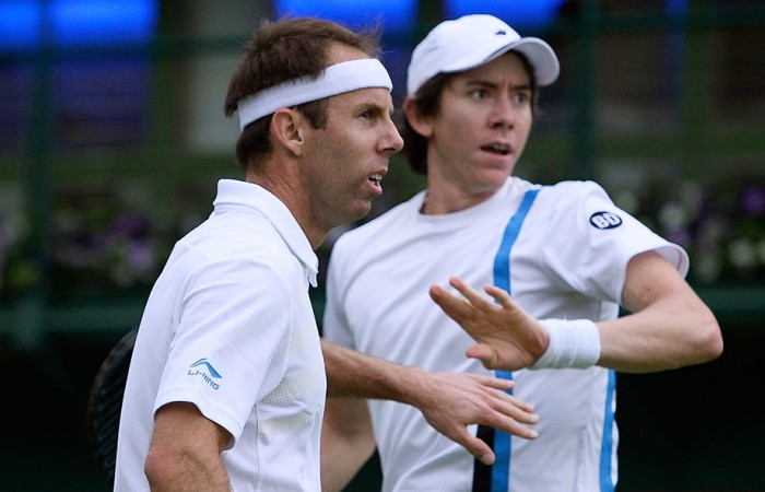 Paul Hanley (left) and JP Smith, Wimbledon, London, 2013. GETTY IMAGES