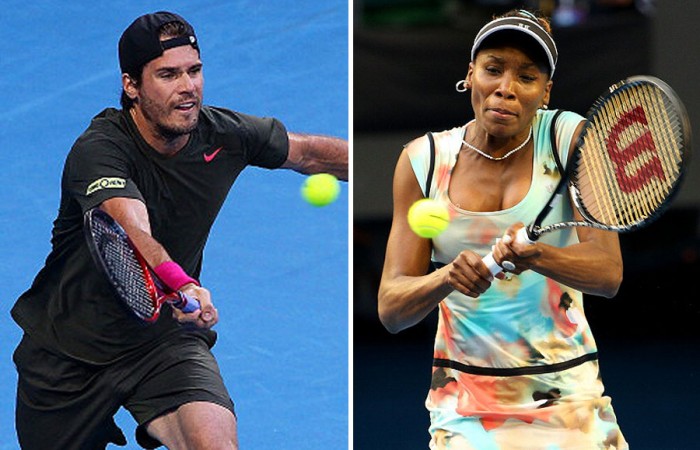 Venus Williams (R) and Tommy Haas; Getty Images