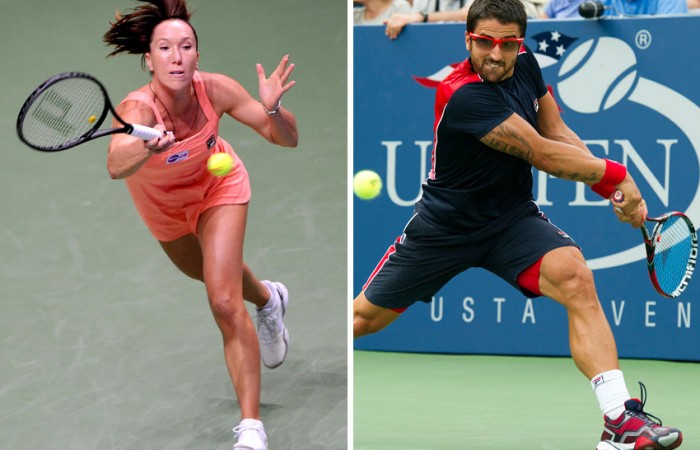 Jelena Jankovic (L) and Janko Tipsarevic; Getty Images