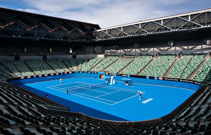The new-look Margaret Court Arena; Getty ImagesAustralian Open 2014, the roof will be fixed in an open position while the stadium remains under a construction phase. In 2015 Margaret Court Arena will feature a fully retractable roof, making the Australian Open the only Grand Slam event with three retractable-roofed stadiums.  (Photo by Vince Caligiuri/Getty Images)