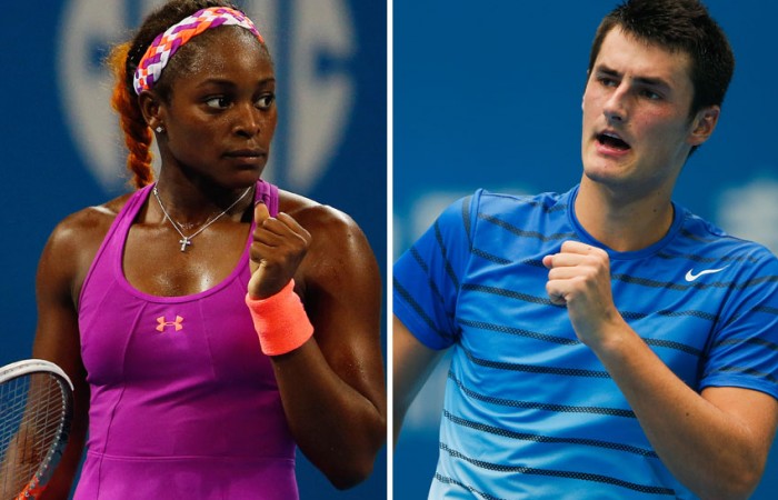 Sloane Stephens (L) and Bernard Tomic; Getty Images