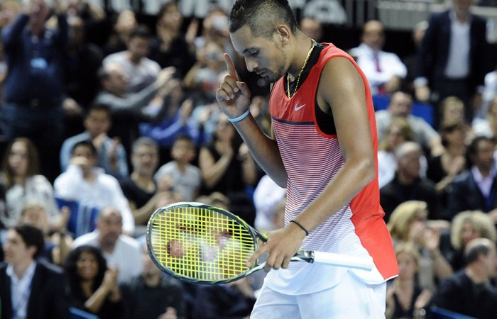 Nick Kyrgios in action during his final victory over Marin Cilic at the Open 13 in Marseille; Getty Images