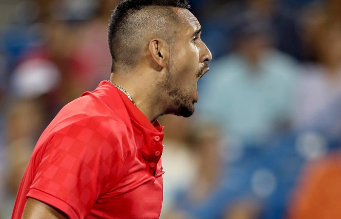 Nick Kyrgios in action at the ATP Cincinnati Masters; Getty Images