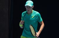 Alex De Minaur in action at the Australian Open 2018 Play-off; Elizabeth Xue Bai