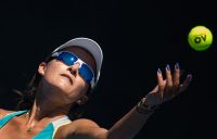 Arina Rodionova in action at the Australian Open 2018 Play-off; Elizabeth Xue Bai