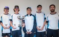 Sproule Stephens Cup 14/u winners from Victoria: (L-R) Amor Jasika, Cooper White, Darcy Nicholls and Brett McLennan; photo credit Elizabeth Xue Bai