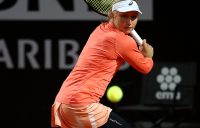 Daria Gavrilova of Australia in action against Garbine Muguruzu of Spain during day four of the Internazionali BNL d'Italia 2018 tennis at Foro Italico on May 16, 2018 in Rome, Italy. (Photo by Julian Finney/Getty Images)