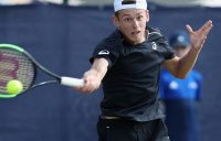 LONDON, ENGLAND - JUNE 08: Alex De Minaur of Australia in action against Yuki Bhambri of India during their Quarter Final match on Day 7 of the Fuzion 100 Surbition Trophy on June 8, 2018 in London, United Kingdom. (Photo by Christopher Lee/Getty Images for LTA)