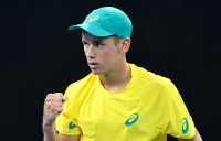 Alex De Minaur in Davis Cup action; Getty Images