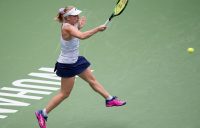 Daria Gavrilova in action during her first-round victory over Jelena Ostapenko in Wuhan; Getty Images