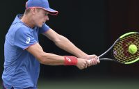 SHANGHAI, CHINA - OCTOBER 09: Alex De Minaur of Australia returns a shot to Vasek Pospisil of Canada during the 2018 Rolex Shanghai Masters on Day 3 at Qi Zhong Tennis Centre on October 97, 2018 in Shanghai, China. (Photo by Tao Zhang/Getty Images)