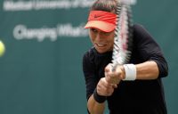 Ajla Tomljanovic in action at the Volvo Car Open in Charleston (photo credit: WTA)