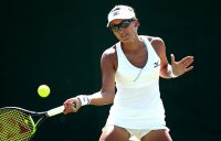 Arina Rodionova in action during her final-round Wimbledon qualifying victory over Danielle Lao (Getty Images)