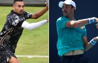 Nick Kyrgios (L) and Jordan Thompson (Getty Images)