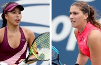 Lizette Cabrera (L) and Jaimee Fourlis compete in the final round of US Open qualifying (Getty Images)