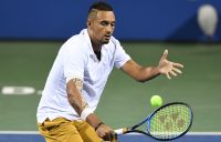 Nick Kyrgios in action during his third-round victory over Yoshihito Nishioka at the Citi Open in Washington DC (Getty Images)