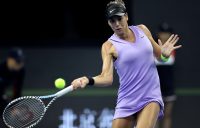 FOCUSED: Ajla Tomljanovic lines up a forehand during her China Open opening round; Getty Images