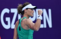 Sam Stosur in action during her quarterfinal victory over Nina Stojanovic at the WTA Guangzhou Open (photo: Elizabeth Bai)