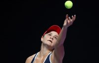 Ash Barty in action at the WTA Finals in Shenzhen (Getty Images)