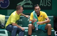 Llleyton Hewitt and Nick Kyrgios at the 2019 Davis Cup final in Madrid; Getty Images