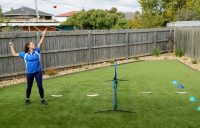 Ashleigh Richardson from Vida Tennis Essendon is now sharing lessons online via her own backyard.