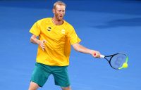 IMPRESSIVE RETURN: Chris Guccione in action at the ATP Cup in January. Picture: Getty Images