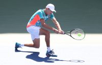 IN FORM: Alex de Minaur during his US Open fourth round win. Picture: Getty Images