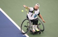 UNDER PRESSURE: Dylan Alcott in action during the US Open final. Picture: Getty Images