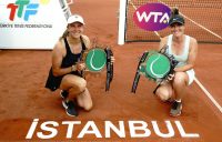 FINALISTS: Ellen Perez and Storm Sanders with their runners-up trophies in Istanbul. Picture: Twitter