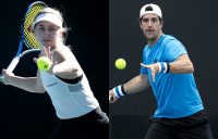 CHAMPIONS: Daria Gavrilova and Thanasi Kokkinakis in action at this week's UTR Pro Tennis Series in Melbourne. Pictures: Tennis Australia