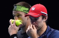 Michael Venus and John Peers at the ATP Finals in London. Picture: Getty Images