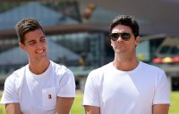 TEAMING UP: Thanasi Kokkinakis and Mark Philippoussis in Adelaide in January 2018. Picture: Getty Images