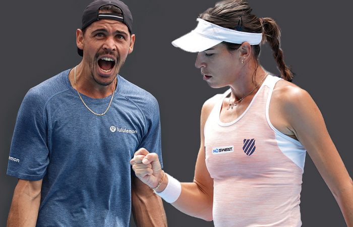 FOCUSED: Alex Bolt and Ajla Tomljanovic are hoping to upset higher-ranked opponents on day three of Australian Open 2021. Pictures: Tennis Australia