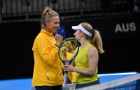 Alicia Molik and Daria Gavrilova at the Billie Jean King Cup Finals. Picture: ITF