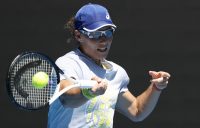 Sam Stosur practising at Melbourne Park today. Picture: Getty Images