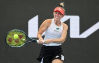 Storm Sanders in action at the Adelaide International. Picture: Tennis Australia