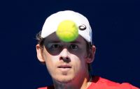 Alex de Minaur during a training session at Melbourne Park. Picture: Tennis Australia